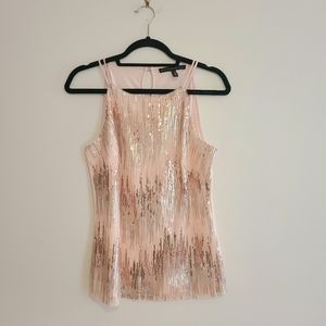 WHBM Sequin Sleeveless Top